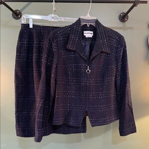 Navy Blazer & Skirt Set